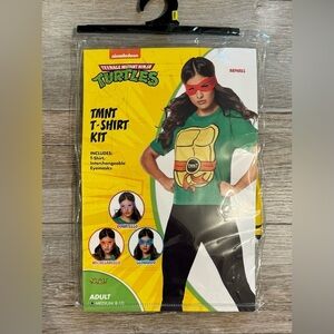 Nickelodeon, Teenage Mutant Ninja Turtles T-shirt Kit Costume Adult Medium‎ 8-10